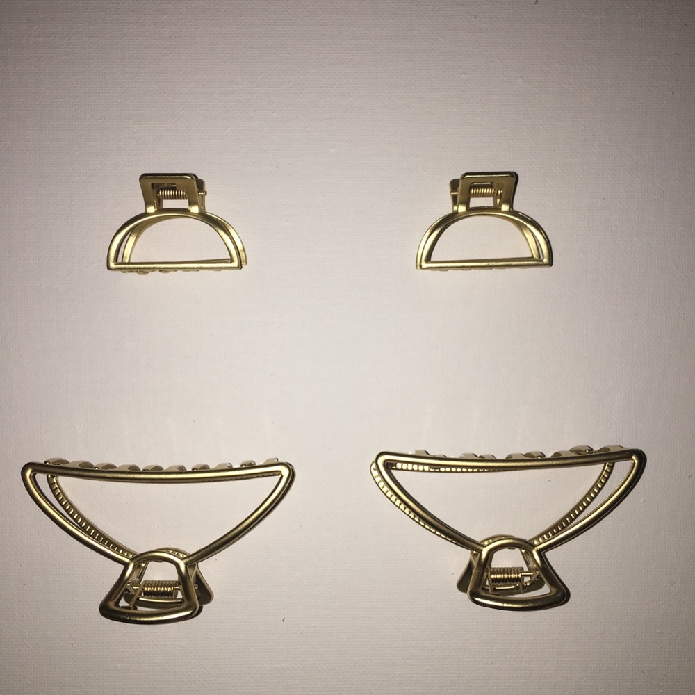 Heavy Metal Matte Gold Claw Hair Clip
